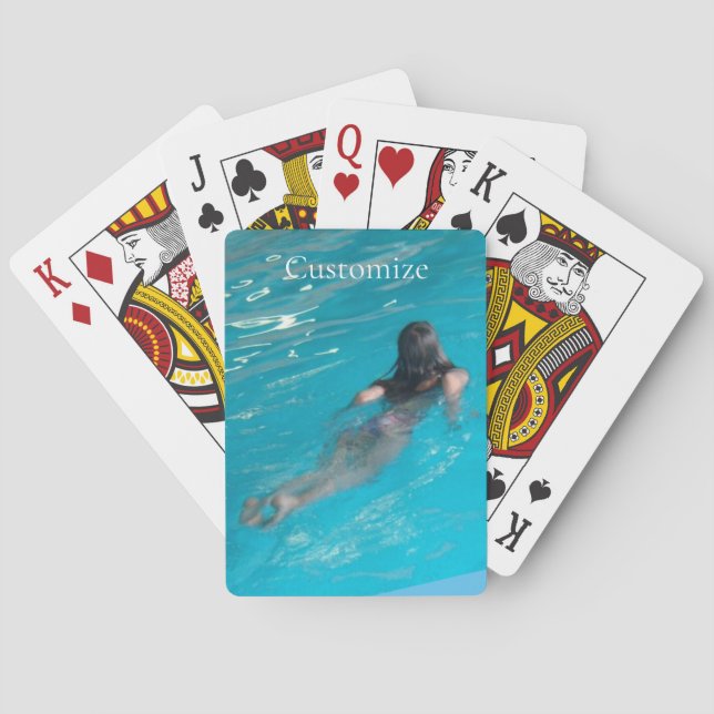 Baraja De Cartas Modelo femenino de natación Thunder_Cove (Reverso)