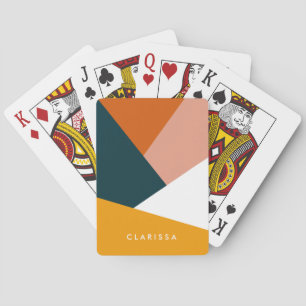 Baraja De Cartas Modelo geométrico abstracto moderno del bloque del