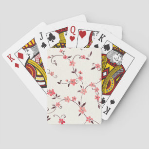 Baraja De Cartas Modelo inconsútil de la acuarela con la primavera