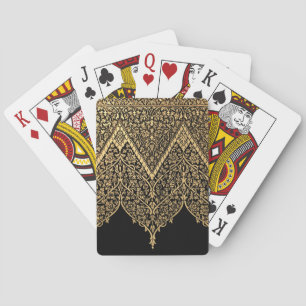 Baraja De Cartas Modelo indio negro del diseño del vintage del