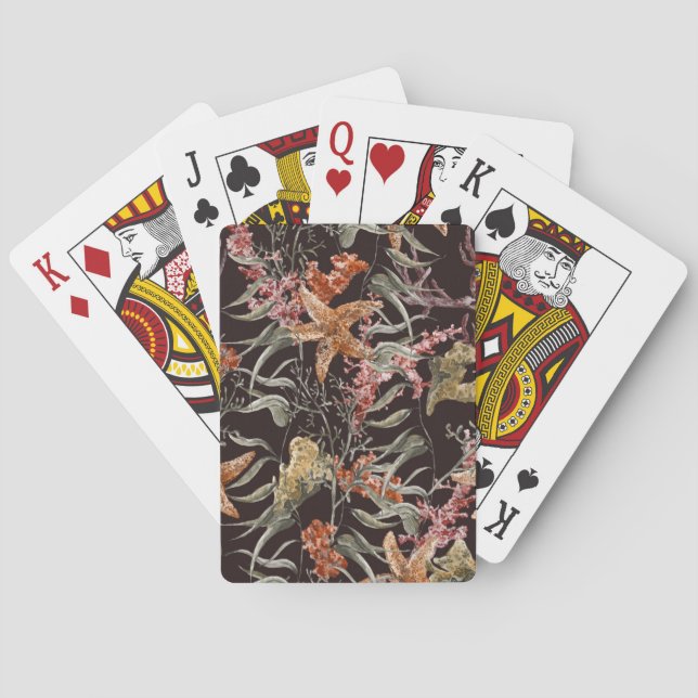 Baraja De Cartas Modelo lamentable de la vida marina (Reverso)