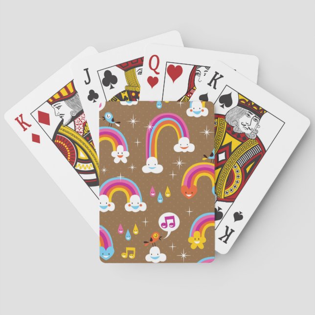 Baraja De Cartas modelo lindo de los arco iris (Reverso)