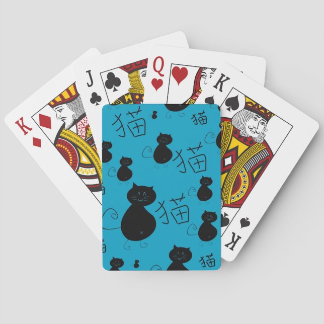 Baraja De Cartas Modelo lindo del gatito (Reverso)