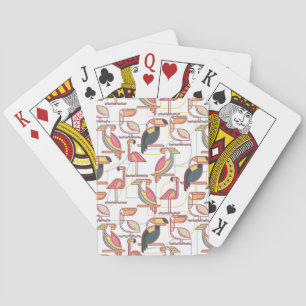 Baraja De Cartas Modelo moderno con los pájaros tropicales