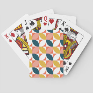 Baraja De Cartas Modelo moderno de la hoja de los mediados de siglo