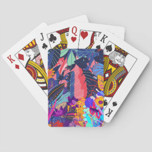 Baraja De Cartas Modelo neón tropical USB Flash Drive