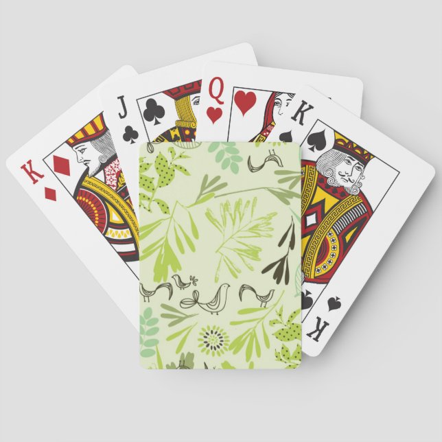 Baraja De Cartas modelo que exhibe pequeños pájaros de bebé (Reverso)
