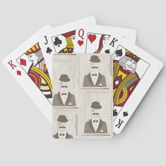 Baraja De Cartas Modelo retro para el hombre (Reverso)