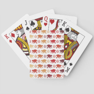 Baraja De Cartas Modelo rojo de los monos