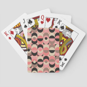 Baraja De Cartas Modelo rosado moderno de los mediados de siglo