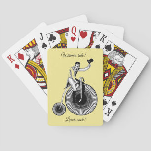 Baraja De Cartas Modelo T Penny Farthing Classic - Blanco y negro