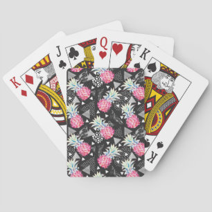Baraja De Cartas Modelo texturizado de la piña del triángulo