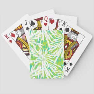 Baraja De Cartas Modelo tropical de las hojas de palma