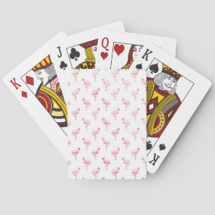 Baraja De Cartas Modelo tropical rosado fresco del flamenco en