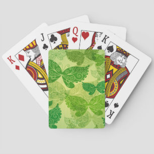 Baraja De Cartas Modelo verde de la primavera