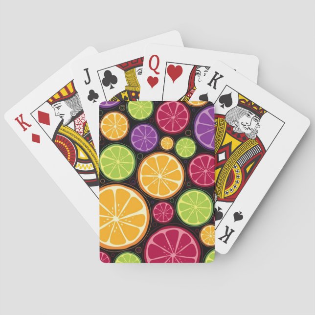Baraja De Cartas Modelo y fondo anaranjados (Reverso)