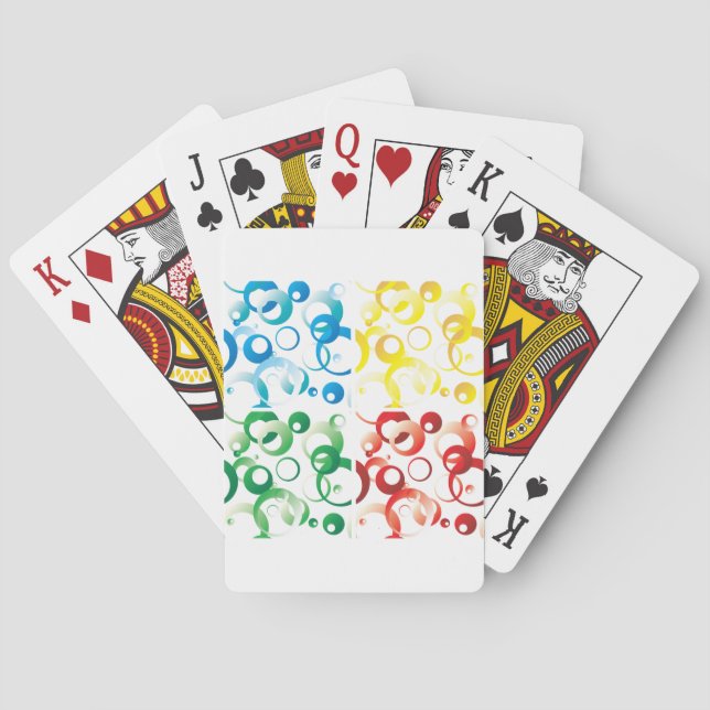 Baraja De Cartas Modern Abstract Colorful Bubbles Geometric Pattern (Reverso)