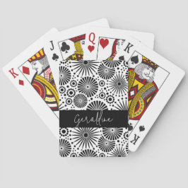 Baraja De Cartas Modern black white geometric starburst Name 