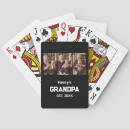 Baraja De Cartas Modern Grandpa Est. Name Year 3 Photo 