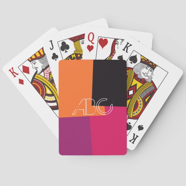 Baraja De Cartas Modern Retro Color Geometric Pattern #9 (Reverso)