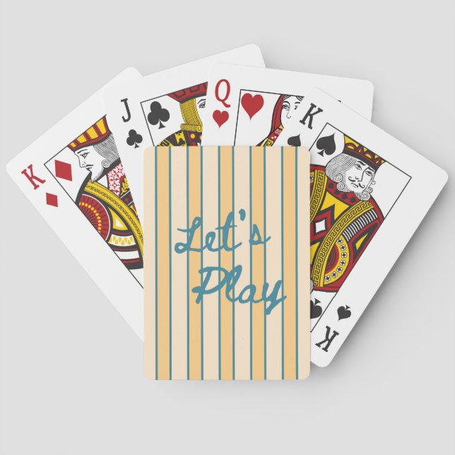 Baraja De Cartas Modern Retro Let's Play Rayado (Reverso)