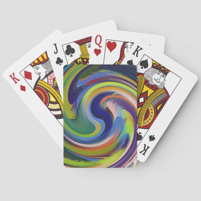Baraja De Cartas Modern Swirl Abstract Art. #17 (Reverso)