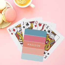 Baraja De Cartas Moderna Moda de nombres personalizada de bloques d