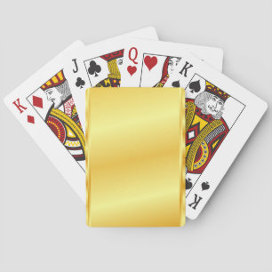 Baraja De Cartas Moderna y elegante plantilla de metal dorado estil