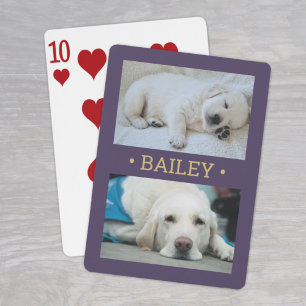 Baraja De Cartas Moderno 2 Perro fotográfico o cualquier nombre mor
