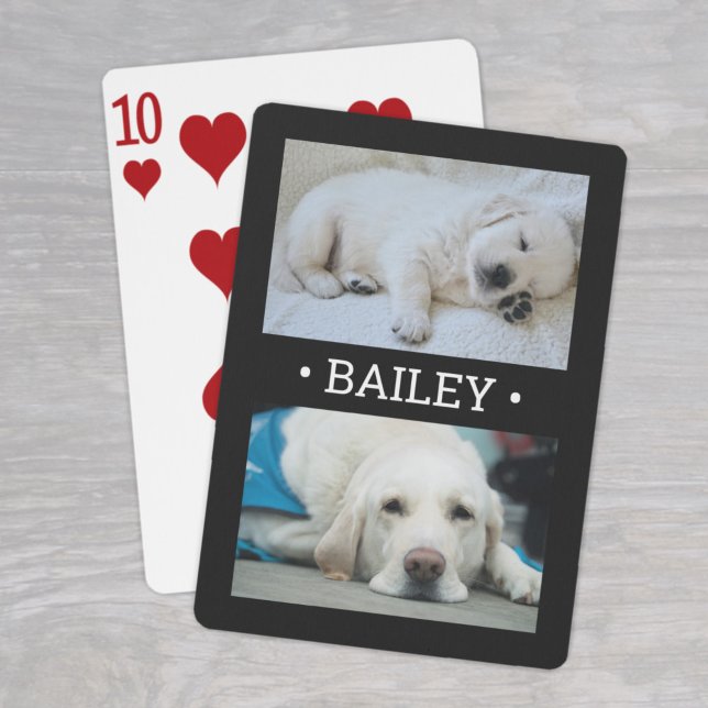Baraja De Cartas Moderno 2 Perro fotográfico o cualquier nombre neg (Subido por el creador)