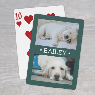 Baraja De Cartas Moderno 2 Perro fotográfico o cualquier nombre ver