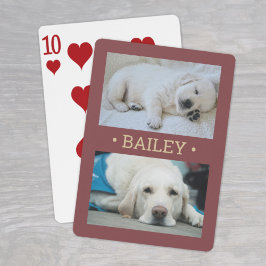 Baraja De Cartas Moderno 2 Perro fotográfico o cualquier otro nombr