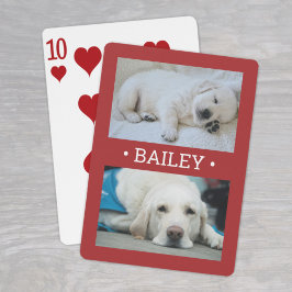 Baraja De Cartas Moderno 2 Perro fotográfico o cualquier otro nombr