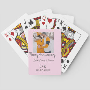 Baraja De Cartas Moderno boho feliz aniversario añadir nombre de fe