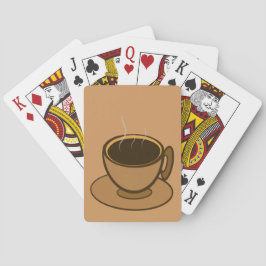 Baraja De Cartas Moderno café café marrón de mediados de siglo