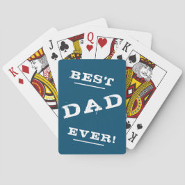 Baraja De Cartas Moderno, el mejor papá jamás tipografía azul