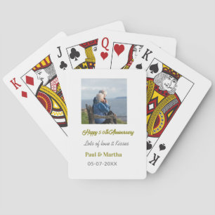 Baraja De Cartas Moderno feliz 50 aniversario agregar nombre fecha