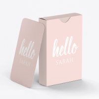 Moderno Pastel Pink Hello Y You Name