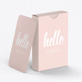 Baraja De Cartas Moderno Pastel Pink Hello Y You Name