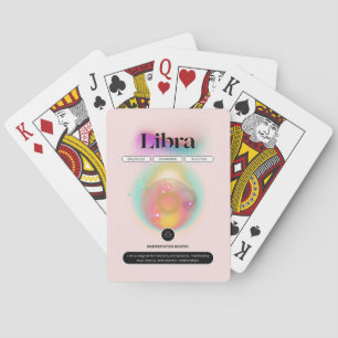 Baraja De Cartas Moderno Rótulo Zodiac Libra Cotización Elemento Ai