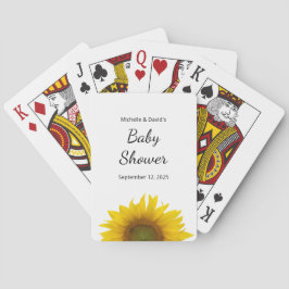 Baraja De Cartas Moderno Sunflower Simple Floral Baby Shower