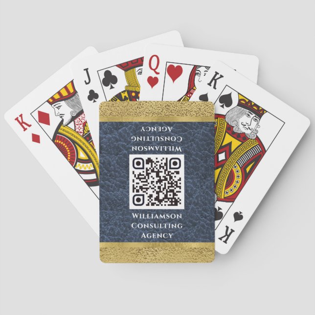 Baraja De Cartas Moderno y elegante código QR Profesional Business (Reverso)