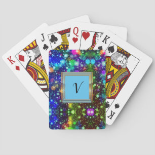 Baraja De Cartas Moderno y elegante modelo de monograma Fiesta de i