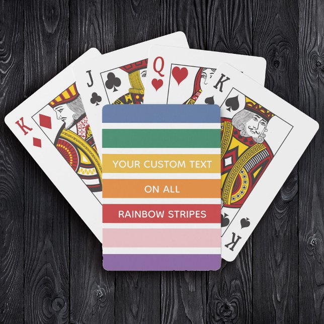 Baraja De Cartas Moderno y simple agudo Personalizado arcoiris text (Subido por el creador)