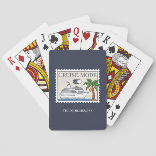 Baraja De Cartas Modo de crucero en la etiqueta de equipaje