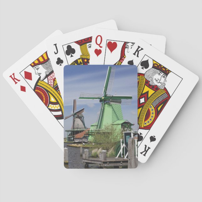 Baraja De Cartas Molino de viento, Zaanse Schans, Holanda, Países B (Reverso)