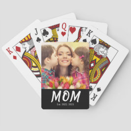 Baraja De Cartas Mom Established Elegant Bold Font Black Photo