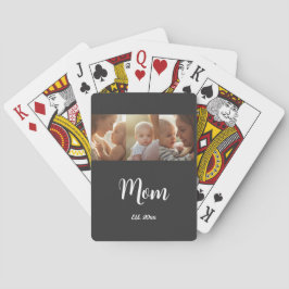 Baraja De Cartas Mom Established Modern Script Black 3 Photo