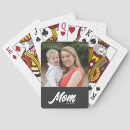 Baraja De Cartas Mom Established Script Black Photo