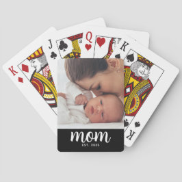 Baraja De Cartas Mom Established Script Black Photo